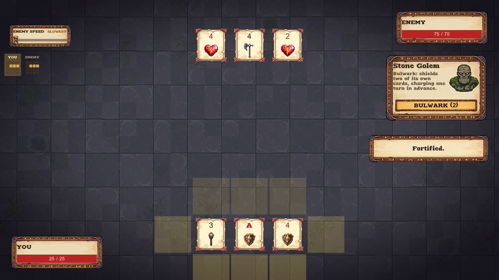 Grim Gambit: a duel against the Stone Golem