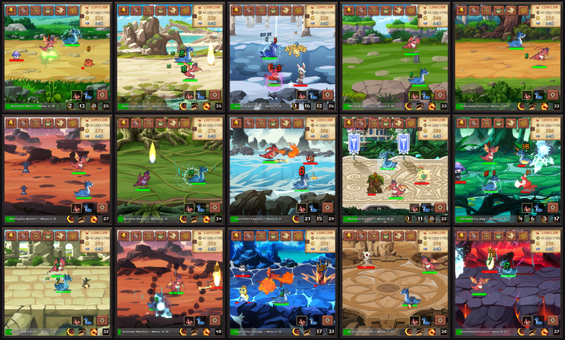 Contact sheet of all 15 biomes, UI view