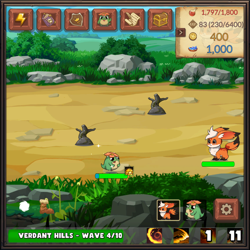 Verdant Hills battle with full in-game UI